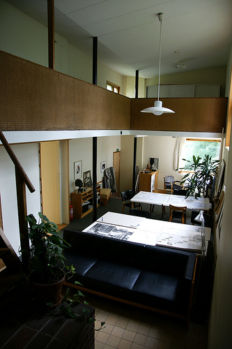 The Aalto House - design room アアルト自邸 暖炉のある設計室