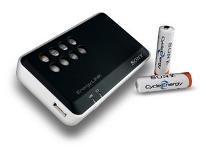 EnergyLINK USB給電可能な充電器＋充電池